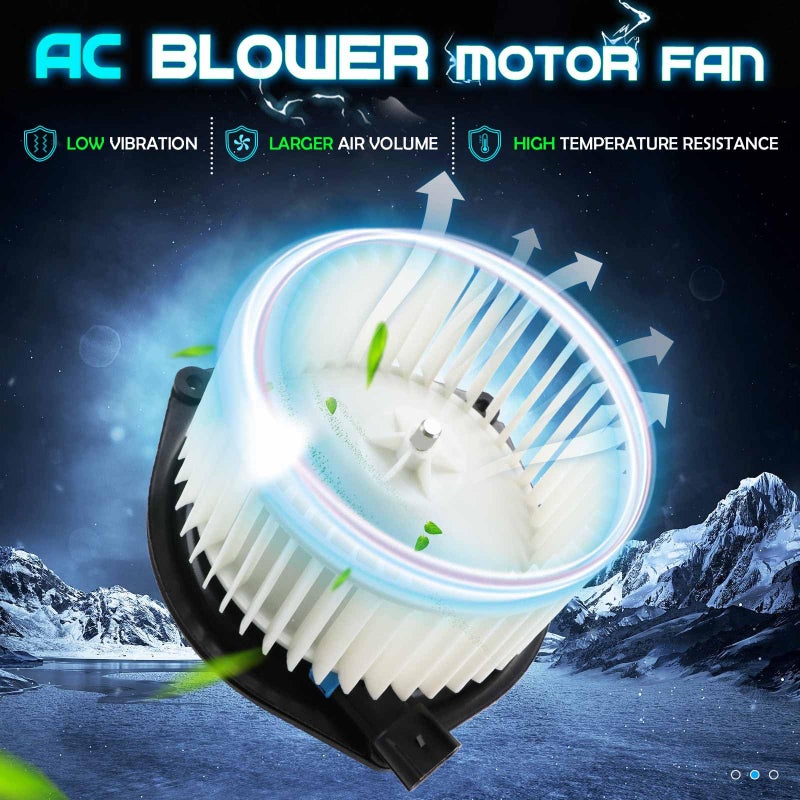 ILONPA 5114162AA Heater Blower Motor Assembly for 1988-1996 Jeep Cherokee, 1988-1992 Jeep Comanche, 1988-1990 Jeep Wogoneer, Replaces 15-8392 56000174 700126 PM272 - Image 2